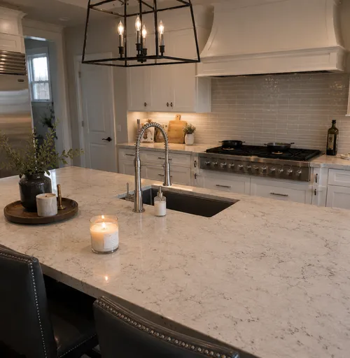 Bright, showing-ready living room with fireplace