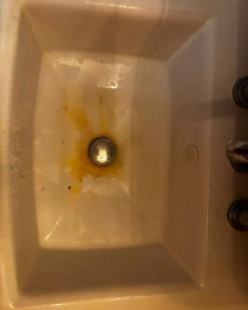 Bathroom Sink, Deep Clean, before cleaning